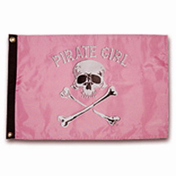 Taylor Made 12" x 18" Pirate Head Nylon Flag - Pirate Girl 1801 Taylor Made 12" x 18" Pirate Head Nylon Flag - Pirate Girl 1801