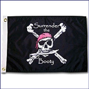 Taylor Made 12" x 18" Pirate Head Nylon Flag - Surrender Booty 1805 Taylor Made 12" x 18" Pirate Head Nylon Flag - Surrender Booty 1805
