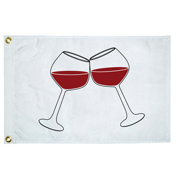 Taylor Made 12" x 18" Novelty Flag - Wine Glasses 5118 Taylor Made 12" x 18" Novelty Flag - Wine Glasses 5118