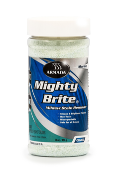 Camco Armada® Mighty Brite® Mildew Stain Remover 16 oz. 40904 (makes 4 gallons) Camco Armada® Mighty Brite® Mildew Stain Remover 16 oz. 40904 (makes 4 gallons)