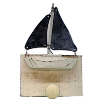 Wooden Sailboat Coat Hook Wood and Tin Wooden Sailboat Coat Hook Wood and Tin
