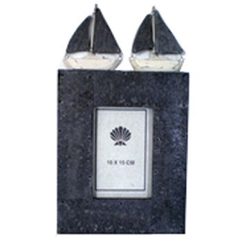 Sailboat Picture Frame Tin and Wood Sailboat Picture Frame Tin and Wood