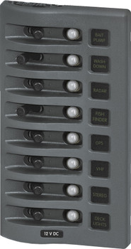 Blue Sea Systems Weather Deck Panel Gray Breaker 4376 4378 Blue Sea Systems Weather Deck Panel Gray Breaker 4376 4378