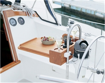Whitecap Removable Teak Cockpit Table/4-Drink Holder Whitecap Removable Teak Cockpit Table/4-Drink Holder
