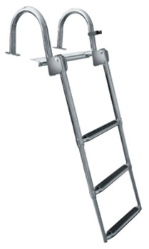 JIF Marine Preminum Stainless Steel Pontoon Transom Ladder GAT4 JIF Marine Preminum Stainless Steel Pontoon Transom Ladder GAT4