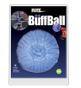 Flitz X-Large Blue 7" Clamshell Buff Ball Flitz X-Large Blue 7" Clamshell Buff Ball