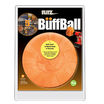 Flitz Large Orange 5" Clamshell Buff Ball Flitz Large Orange 5" Clamshell Buff Ball