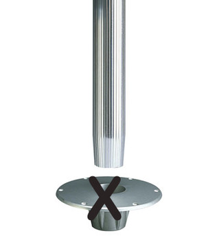Garelick Ribbed Taper stanchion Post ONLY 75357-01 Garelick Ribbed Taper stanchion Post ONLY 75357-01