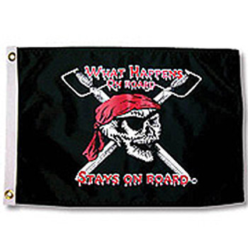 Taylor Made 12" x 18" Pirate Head Nylon Flag - What Happens 1802 Taylor Made 12" x 18" Pirate Head Nylon Flag - What Happens 1802