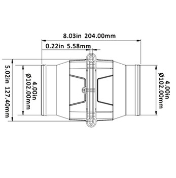 SeaFlo 4" In-Line Bilge Blower Fan SFIB1-270-02 SeaFlo 4" In-Line Bilge Blower Fan SFIB1-270-02