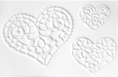 Heart Lace Silicone Mold 3 patterns