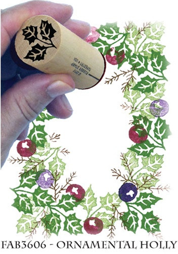 Rubber Stamps Ornamental Holly Set