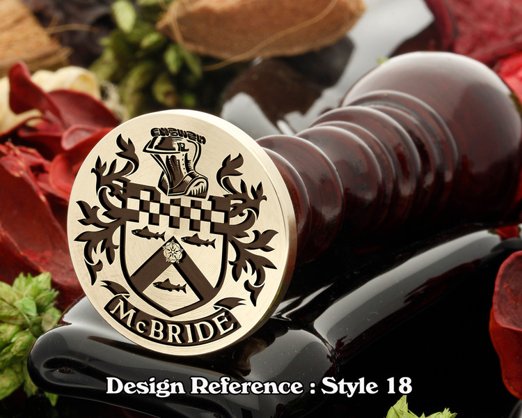 McBride Family crest wax seal D18
