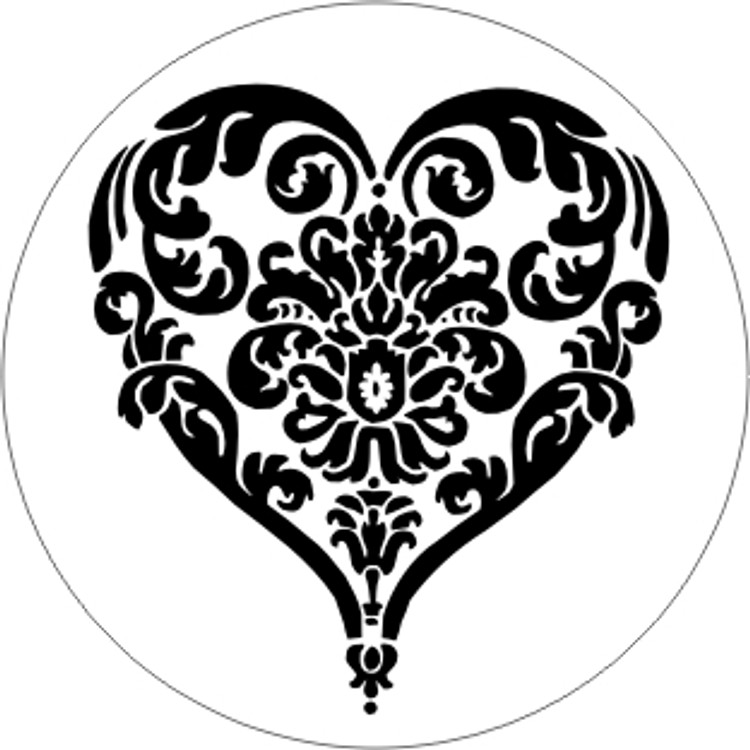 There is room for a maximum of 3 letters each size of the heart, otherwise we recommend a 30mm stamp to fit more text on this design.