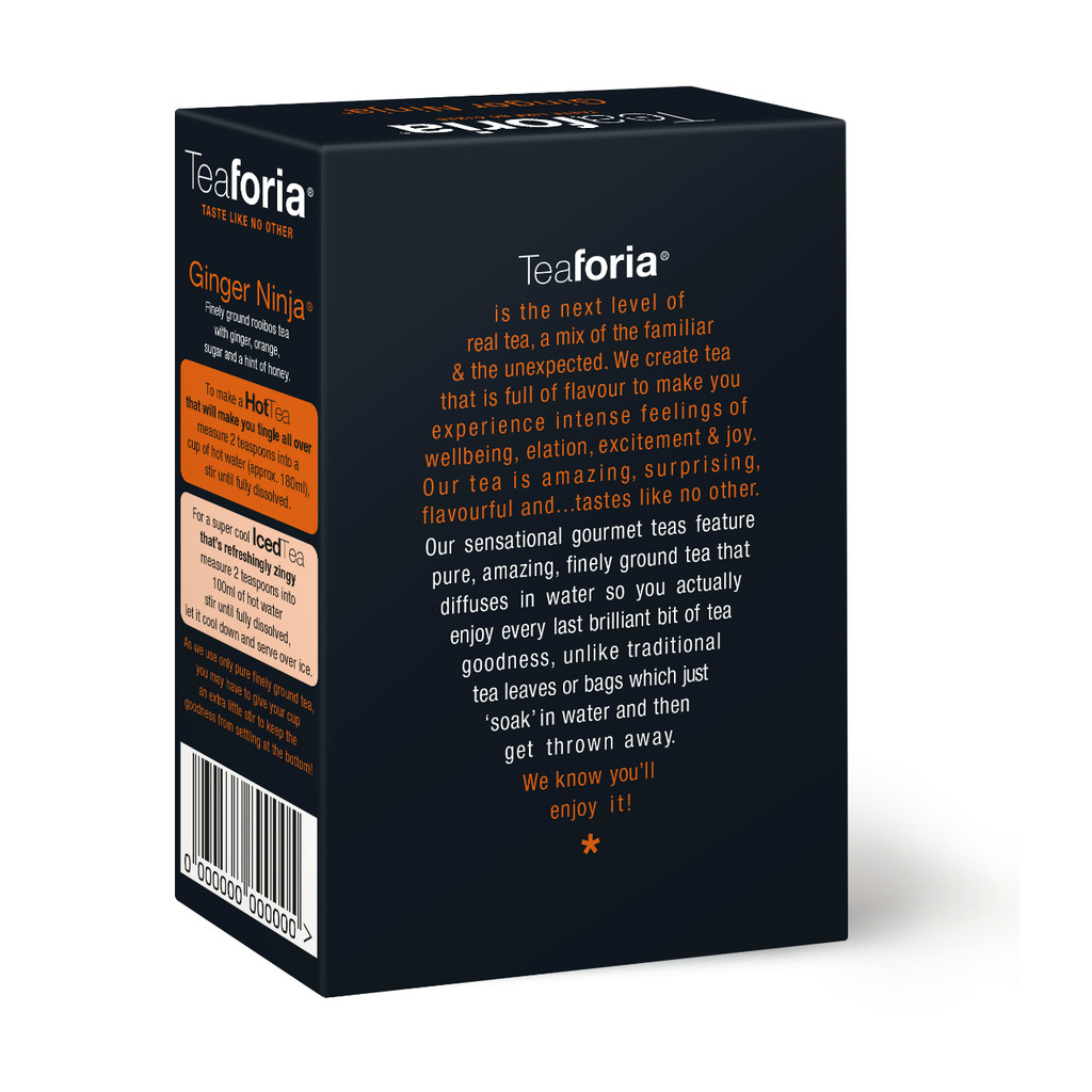 Teaforia Ginger Ninja® Ground Rooibos Tea (120g)