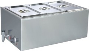 Pro Restaurant Equipment Bain Marie, Triple Section, 3 Pans Pro Restaurant Equipment Bain Marie, Triple Section, 3 Pans