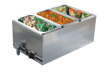 Pro Restaurant Equipment Bain Marie, Triple Section, 3 Pans Pro Restaurant Equipment Bain Marie, Triple Section, 3 Pans