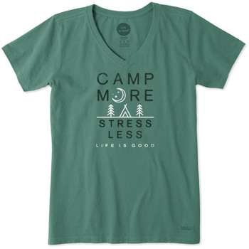 Life Is Good®Womens Camp More Crusher V-neck Short Sleeve T-shirt Life Is Good®Womens Camp More Crusher V-neck Short Sleeve T-shirt