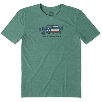 Life Is Good® Mens Home Is Where You Park It Short Sleeve T-shirt Life Is Good® Mens Home Is Where You Park It Short Sleeve T-shirt