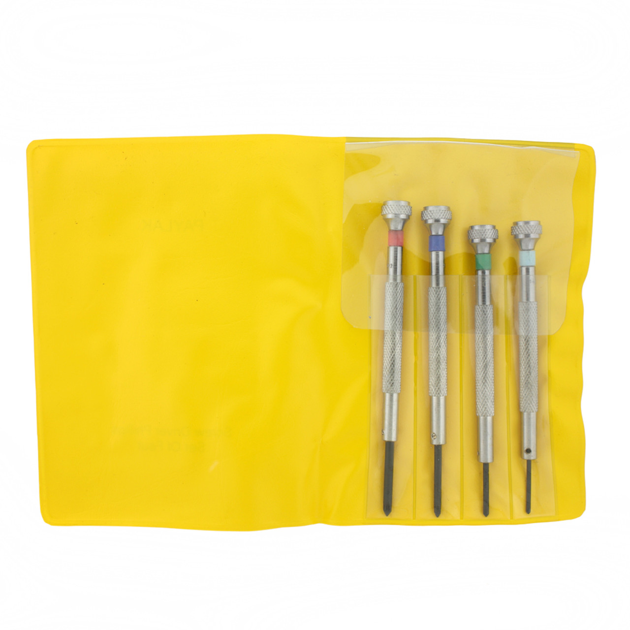 Micro Screwdriver Set 4 Phillips Set Vinyl Case Watch Parts Tools