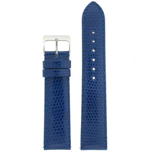 Watch Band Genuine Lizard Leather Strap Royal Blue