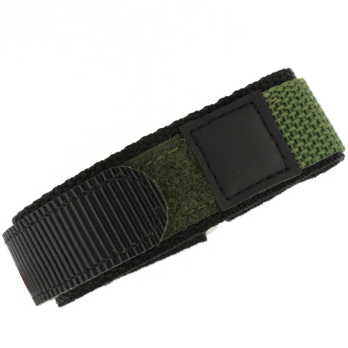 22mm Green Velcro Watch Band | 22mm Velcro Green Watch Strap | 22mm Green Sport Watch Band | Watch Material VEL100BLK-22mm | Band