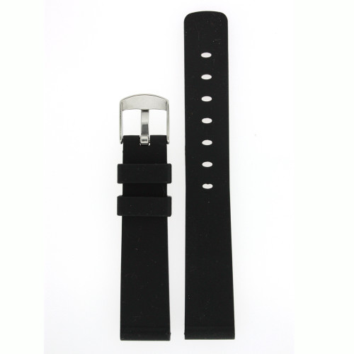 Silicone Rubber Watch Band Black