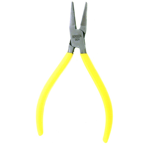 Bergeon 2624 Flat Nose Serrated Swiss Made Pliers