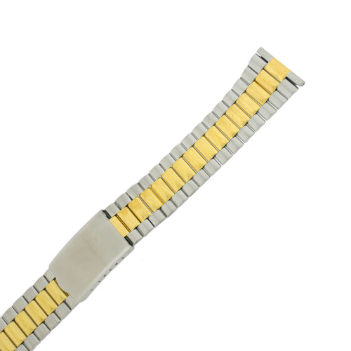Oyster Style Link Metal 2-Tone Stainless Steel Watch Band MET226