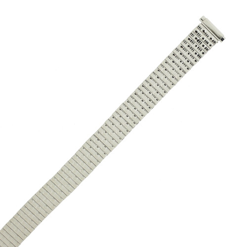 Ladies Watch Band Stetch Metal Silver Color fits 12mm-14mm MET113