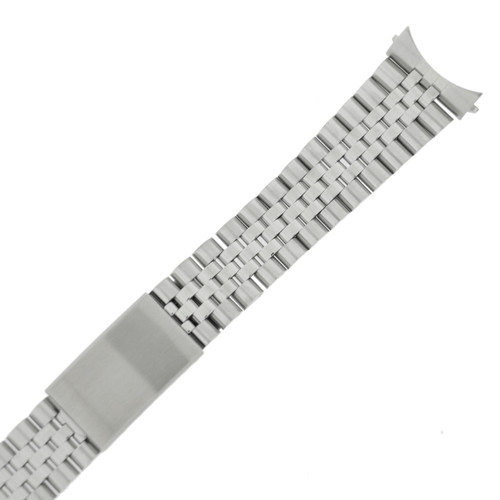 Solid Stainless Steel Watch Band Men Curved Ends 20mm