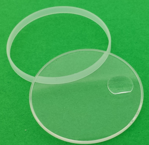 Sapphire Crystal Replacement to Fit Rolex 25-295-C with Gasket | Top View