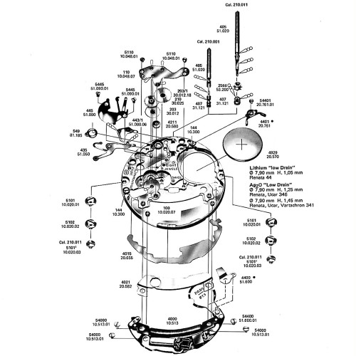 210.001 443/1 Setting Lever Assembled Original