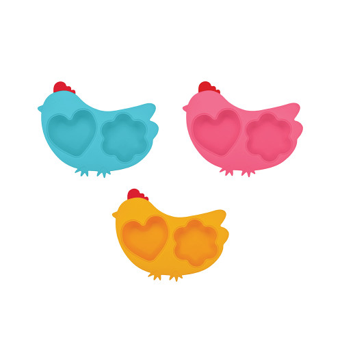 Din Din SMART SILICONE CHICKEN STEAMER WITH LID (Multiple Colors)