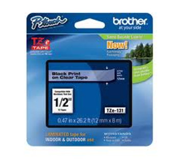 BLACK/CLEAR TAPE (12MM) TZE131 BLACK/CLEAR TAPE (12MM) TZE131