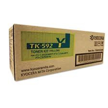 Kyocera TK-592Y Genuine Yellow Toner. For Kyocera FS-C5250DN Kyocera TK-592Y Genuine Yellow Toner. For Kyocera FS-C5250DN