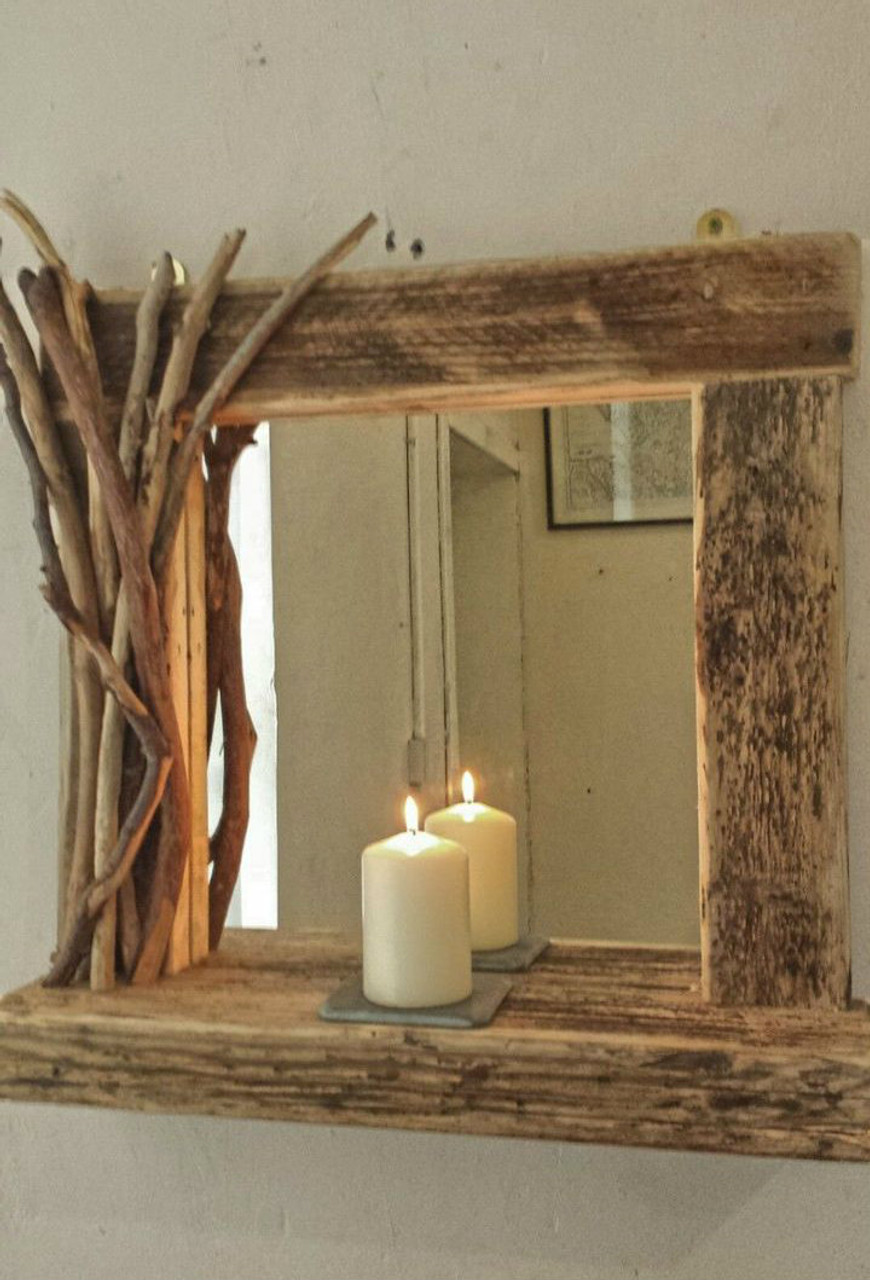 Rustic Reclaimed Driftwood Mirror
