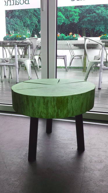 Oak Log Slice Tripod Table Oak Log Slice Tripod Table