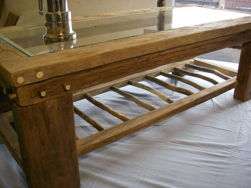 Glass Top Driftwood Coffee Table - DRIFTWOOD INTERIORS