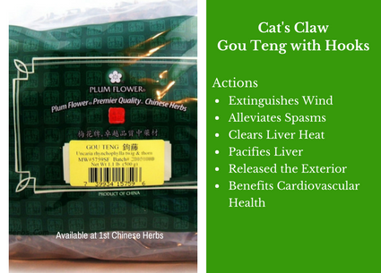 gou teng, cat's claw, traditional bulk herbs, bulk tea, bulk herbs, teas, medicinal bulk herbs