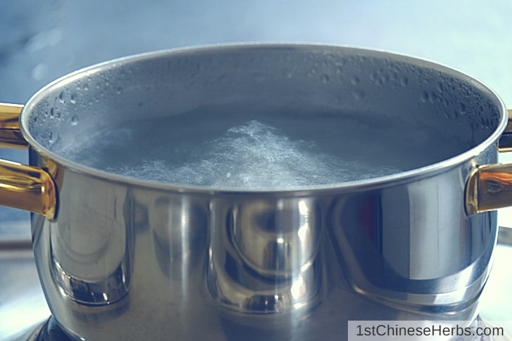 Step 2: Boil the herbs.