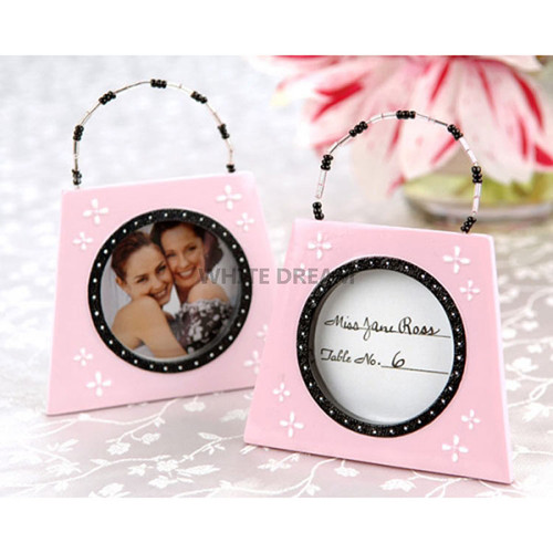 Pink Hangbag Place Card Photo Frame Pink Hangbag Place Card Photo Frame