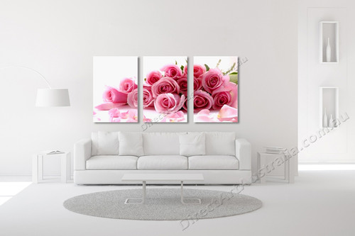 Beautiful Pink Roses Canvas Wall Art Online Australia