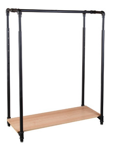 42 Pipeline Clothing Rack with Bottom Shelf Matte Black 42 Pipeline Clothing Rack with Bottom Shelf Matte Black