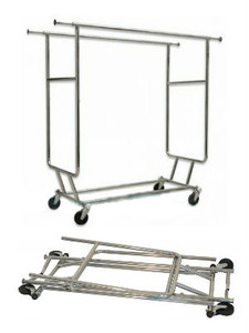 Doubel Rial Collapsibel Rolling Clothign Rack Doubel Rial Collapsibel Rolling Clothign Rack