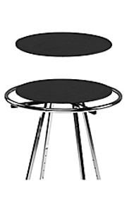30" Wood Topper Round Clothing Rack | Black 30" Wood Topper Round Clothing Rack | Black