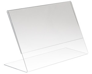 7"H x 11"W Acrylic Countertop Sign Holder | Slanted Back 7"H x 11"W Acrylic Countertop Sign Holder | Slanted Back