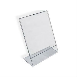 7"H x 5.5"W Acrylic Tabletop Sign Holder | Slanted Back 7"H x 5.5"W Acrylic Tabletop Sign Holder | Slanted Back
