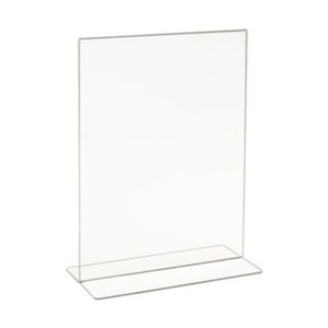 11"H x 8.5"W Double Sided Clear Countertop Sign Holder | Bottom Load 11"H x 8.5"W Double Sided Clear Countertop Sign Holder | Bottom Load
