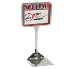 5.5"H x 7"W Shovel Base Sign Holder | 10" High Stem 5.5"H x 7"W Shovel Base Sign Holder | 10" High Stem